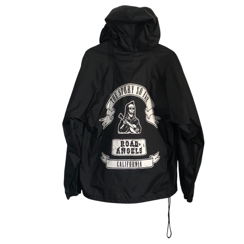The Story So Far TSSF Black Pullover 1/4 Zip Graphic Band Print Windbreaker